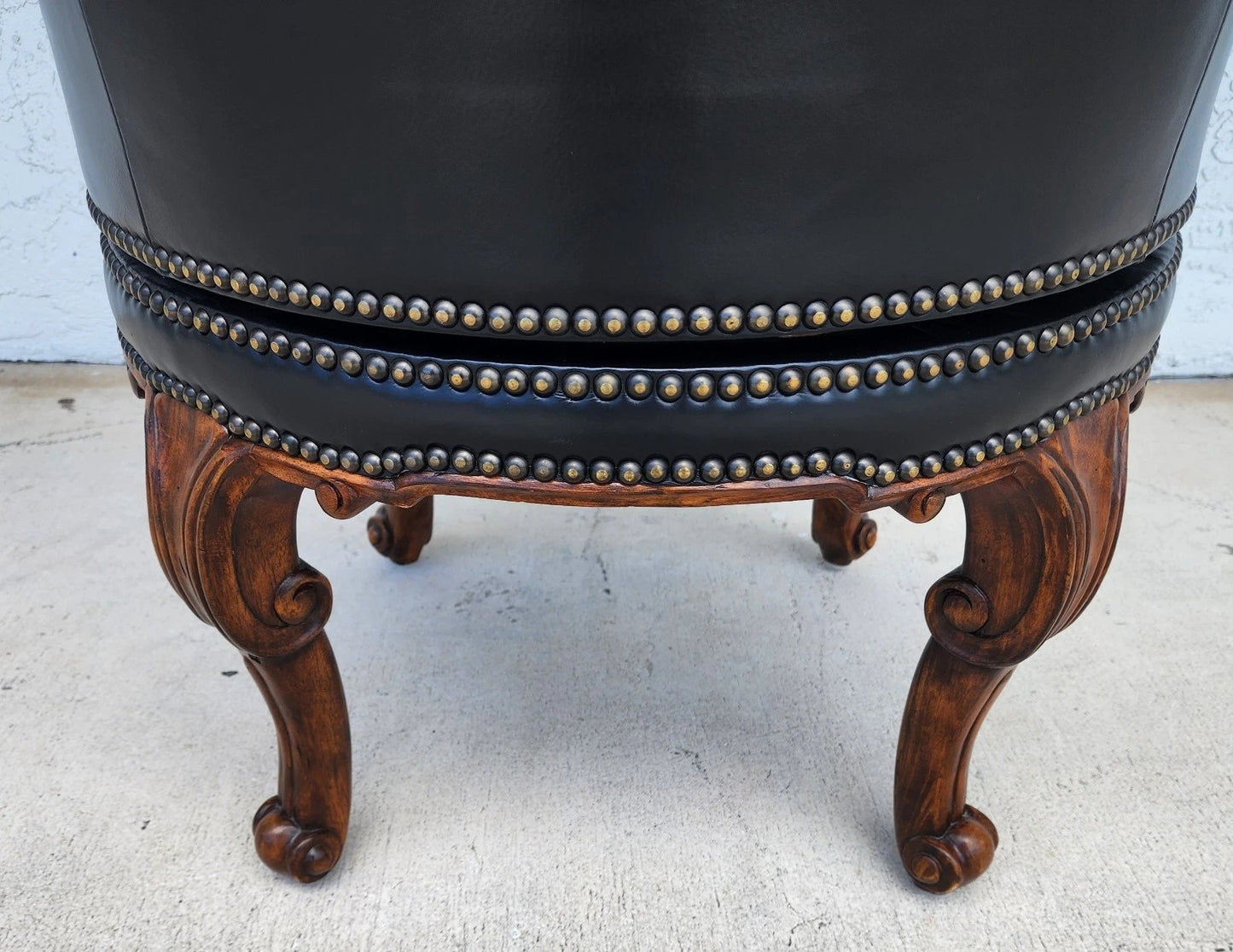 Maitland Smith Leather Chair Swivel Game Desk