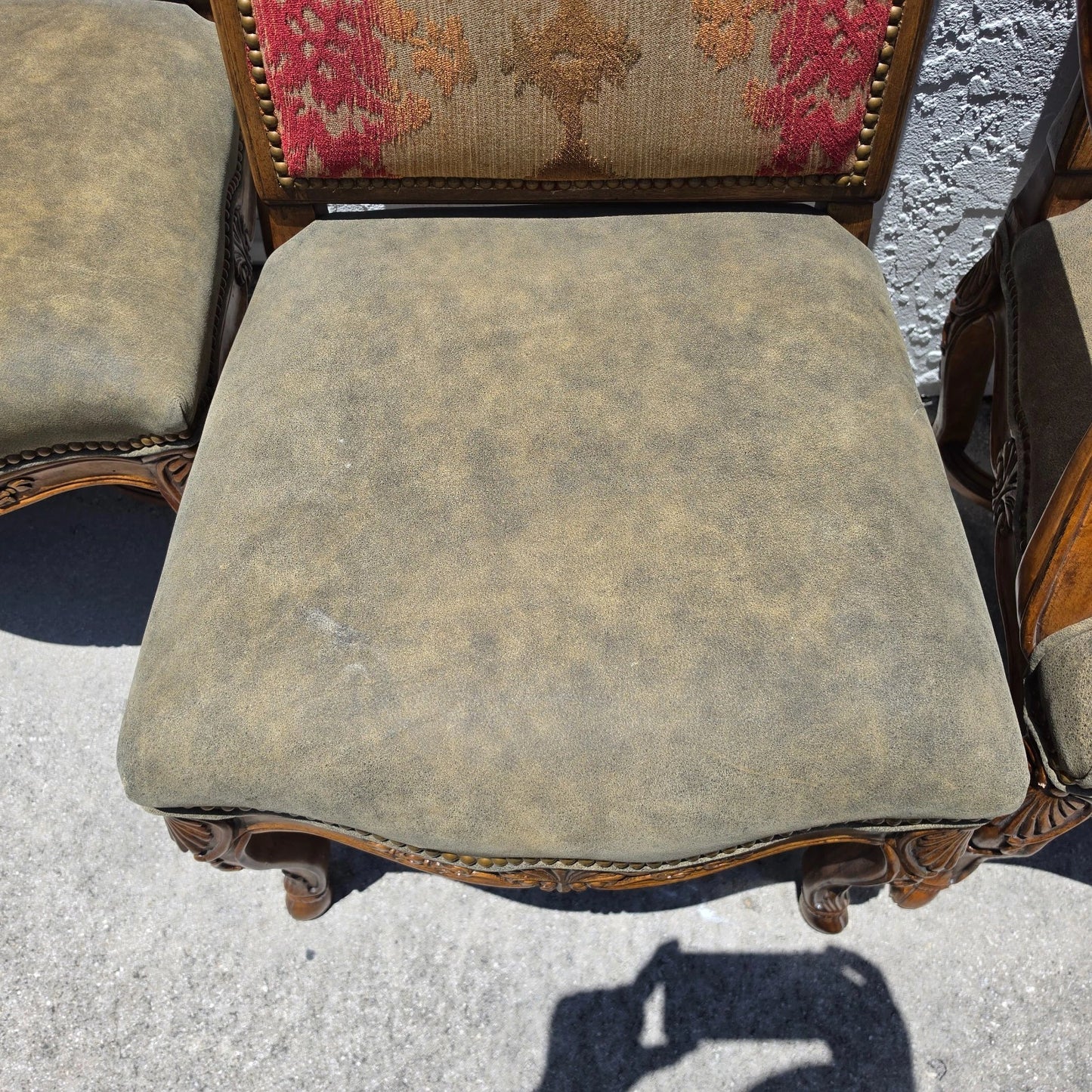 Century Furniture French Dining Chairs Leather Seats Set of 8