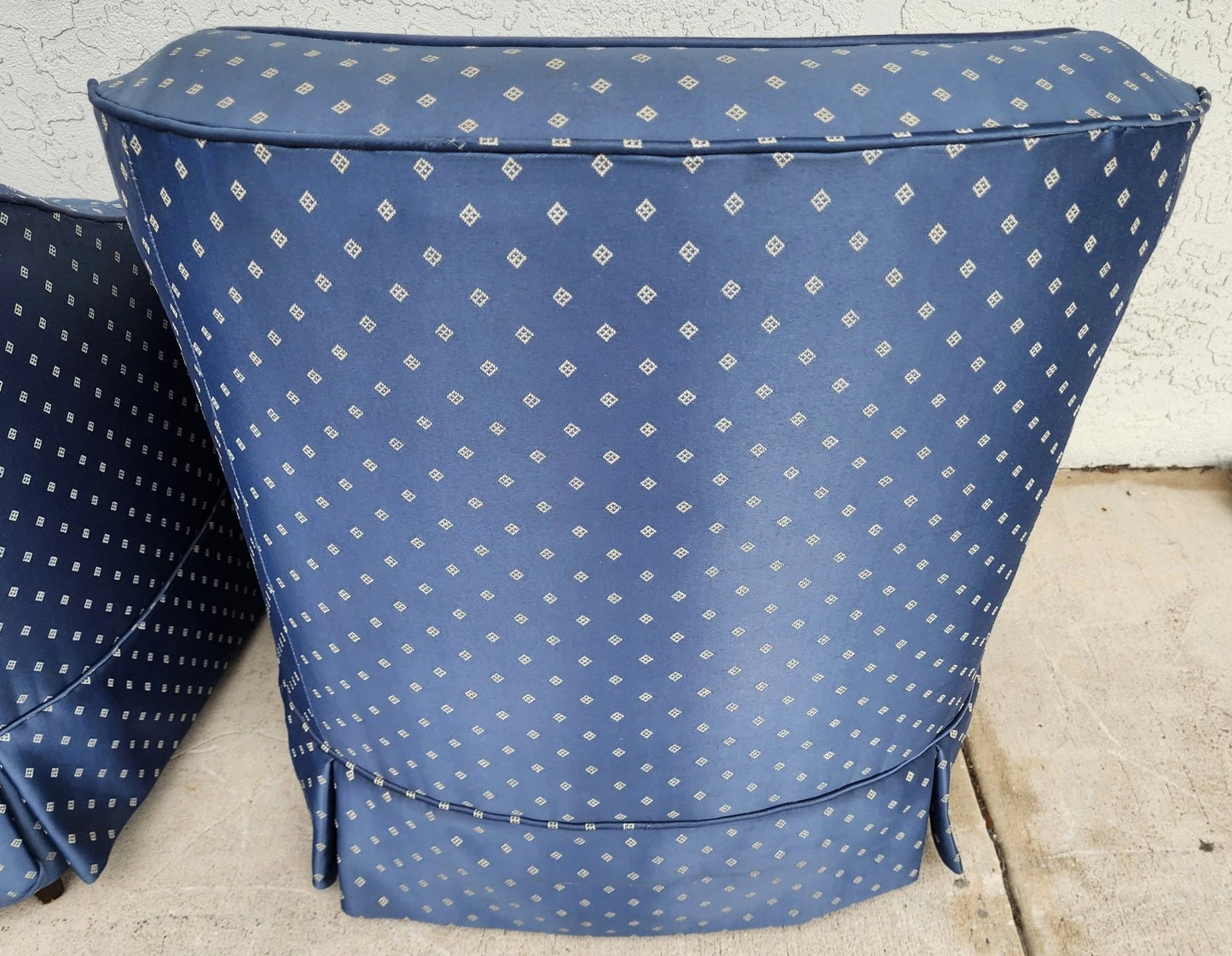 Vintage Hollywood Regency Accent Slipper Chairs Pair