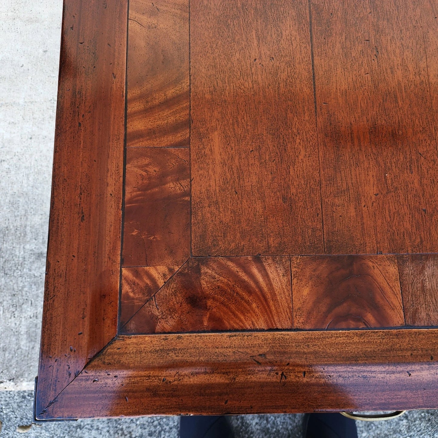 MCM Vintage Wood Inlay Extendable Coffee Table Rolling
