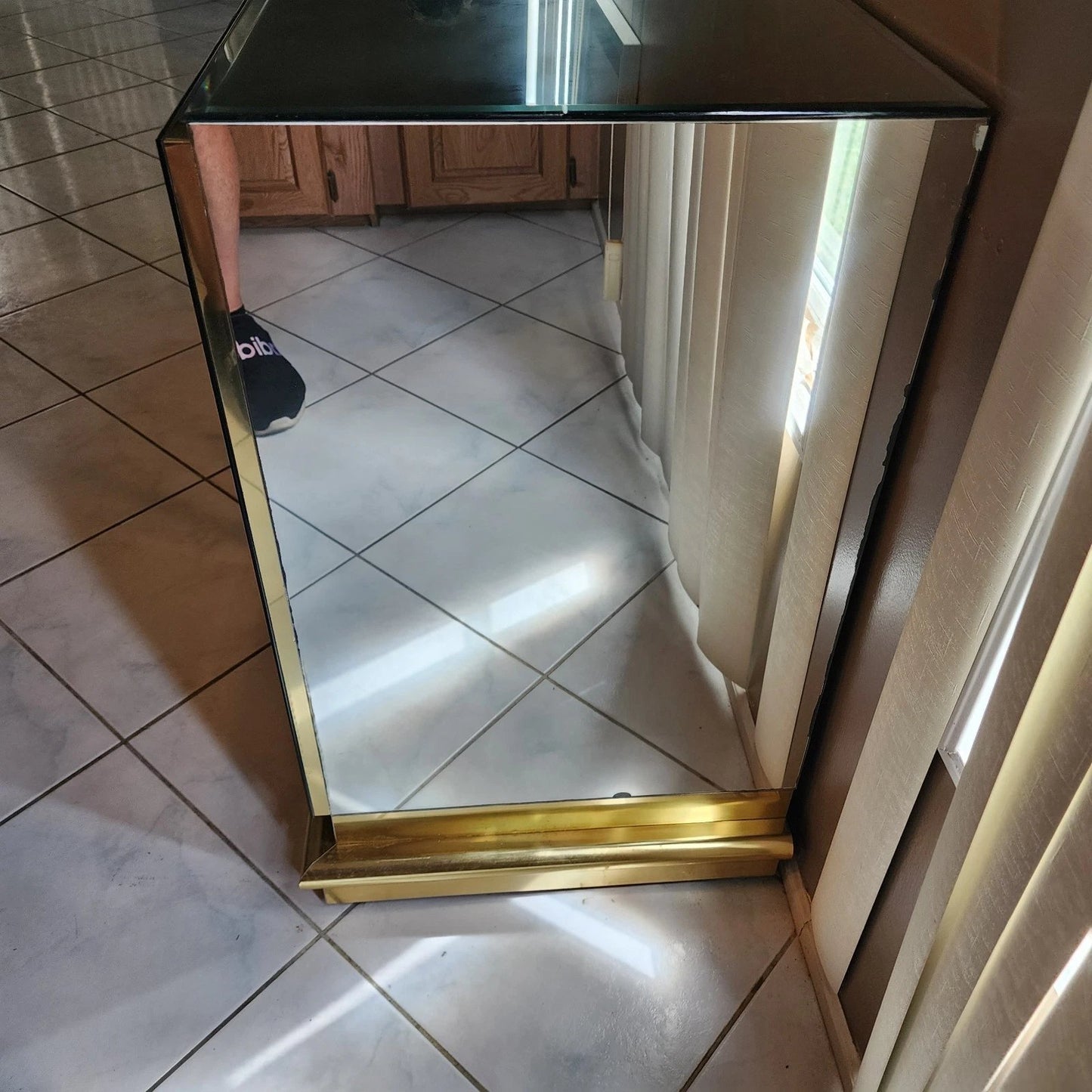 Vintage Ello Style Mirrored Buffet Sideboard