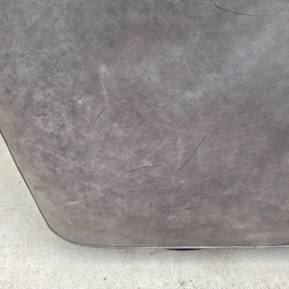 Restoration Hardware 1950s Italian Shelter Arm Leather Swivel Club Chair RH