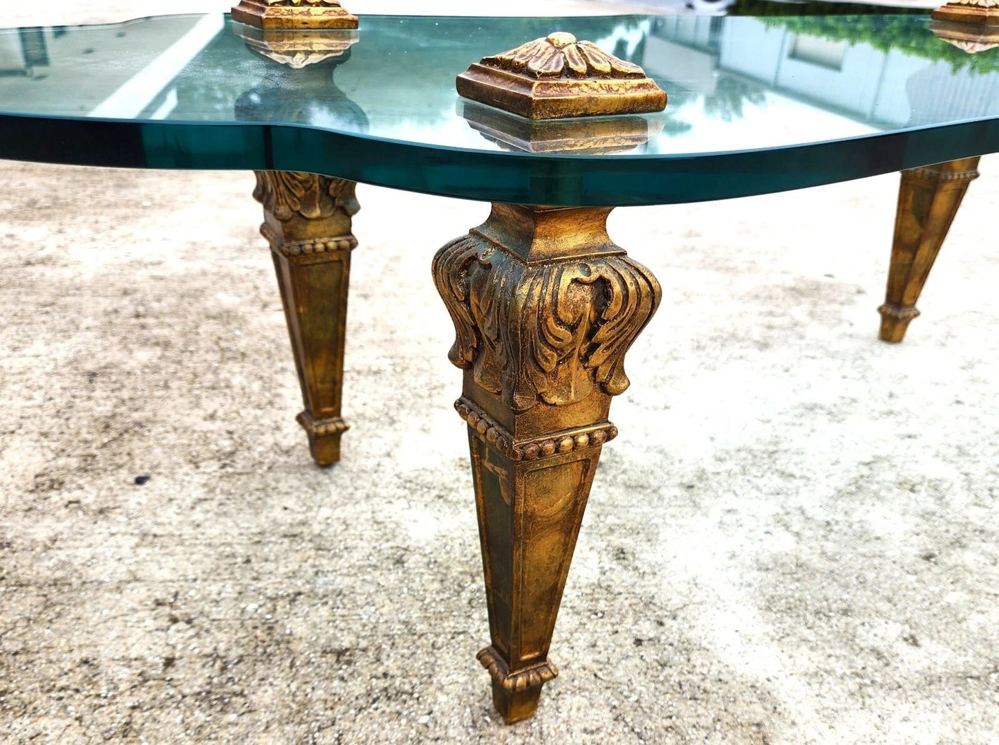 FRANCISCO HURTADO Style Glass Coffee Cocktail Table
