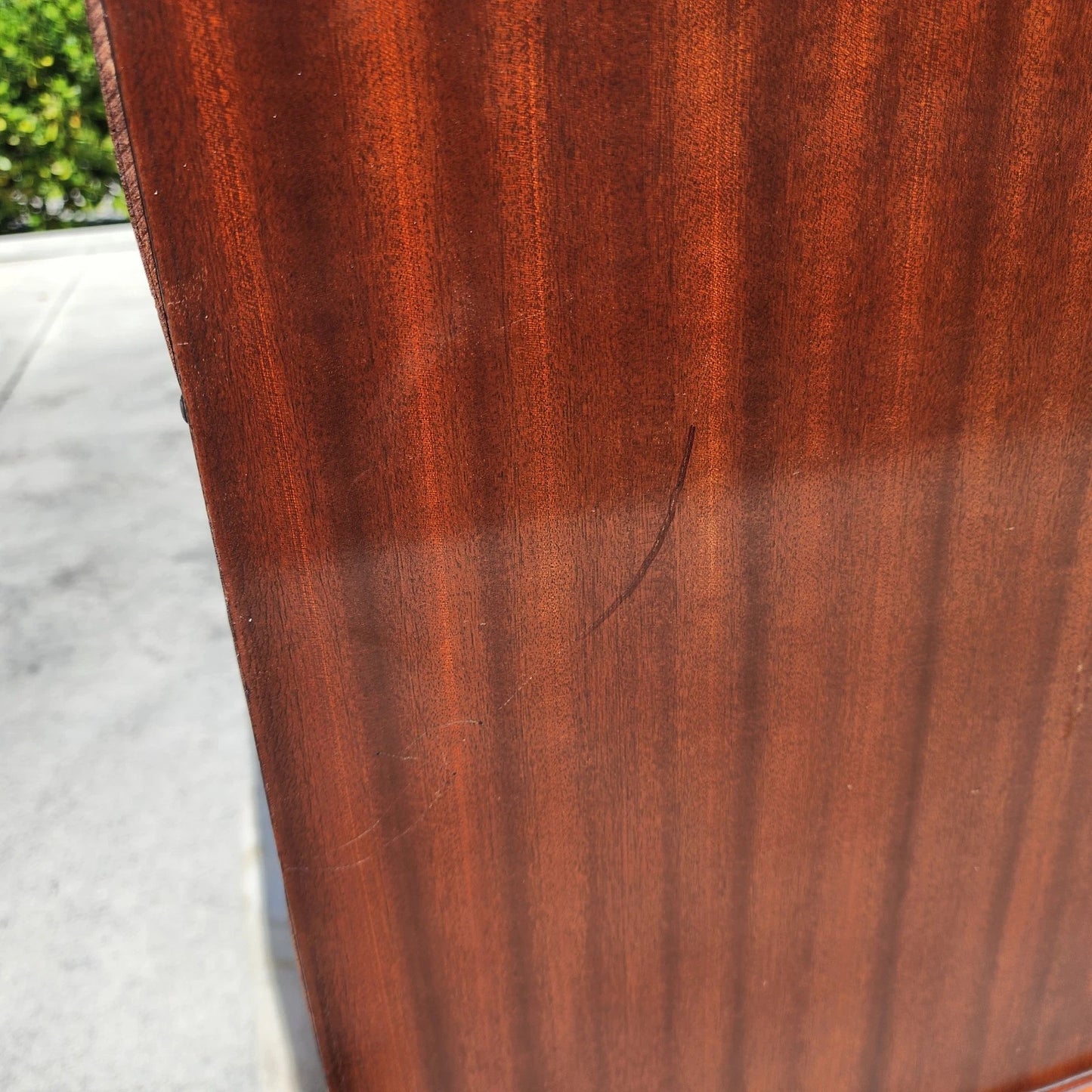 Antique Georgian Flame Mahogany Block Front Highboy Dresser
