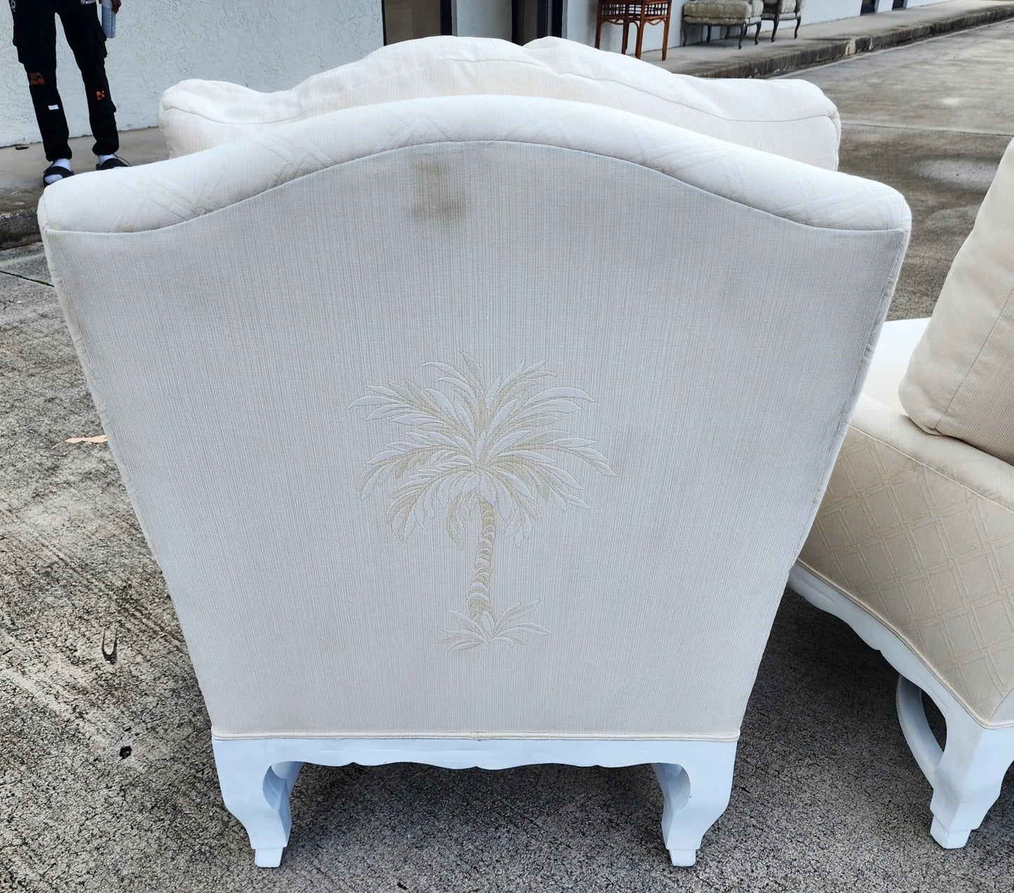 A. Rudin Palm Beach Regency Lounge Chairs Pair
