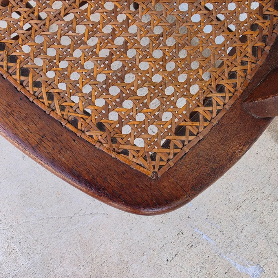 Antique Walnut Victorian Spindle Back Cane Seat Dining Chairs Set of 6