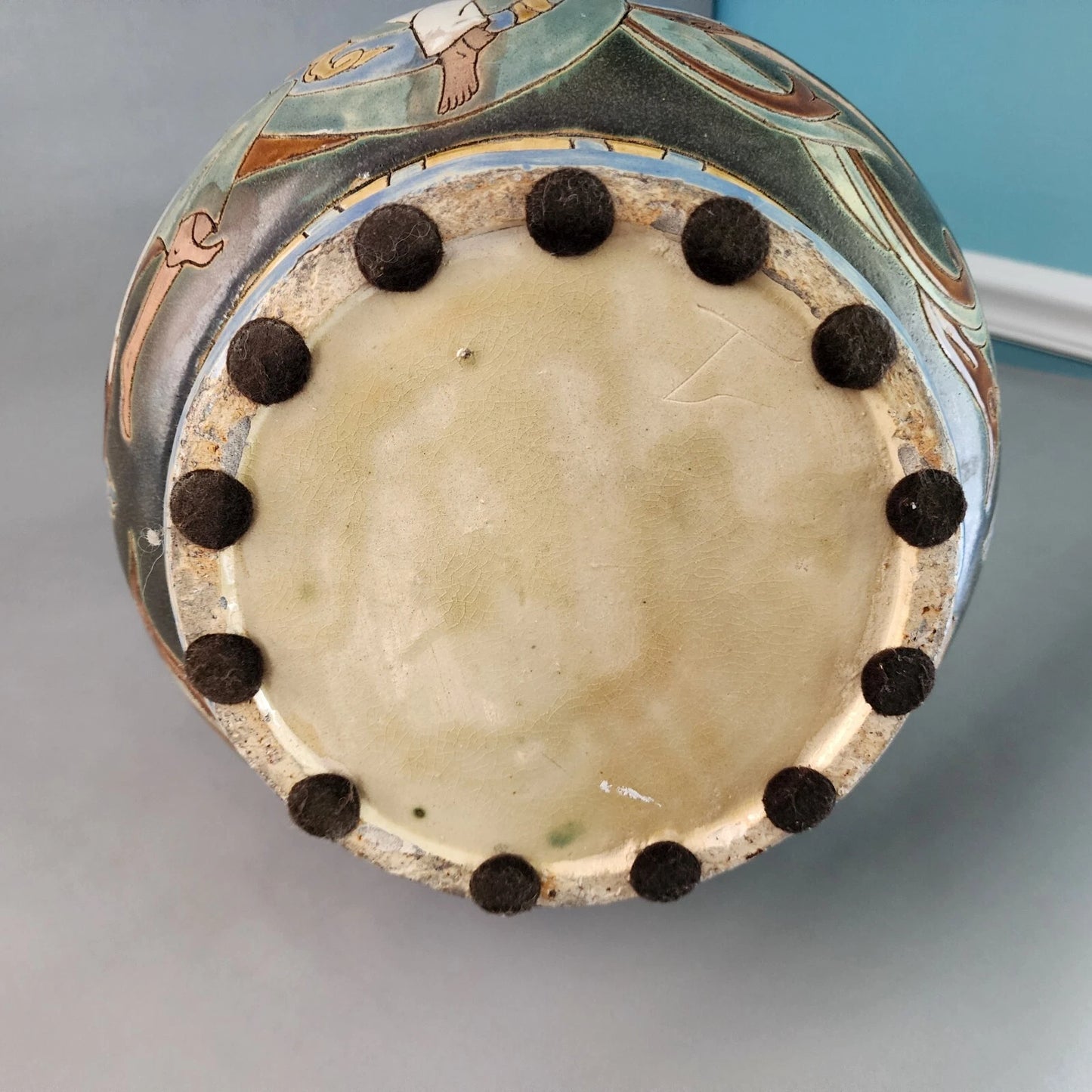 Bien Hoa Ceramic Vase Vietnam Asian 20th Century Large 22 in