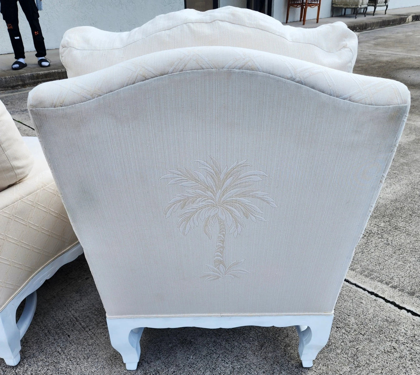 A. Rudin Palm Beach Regency Lounge Chairs Pair