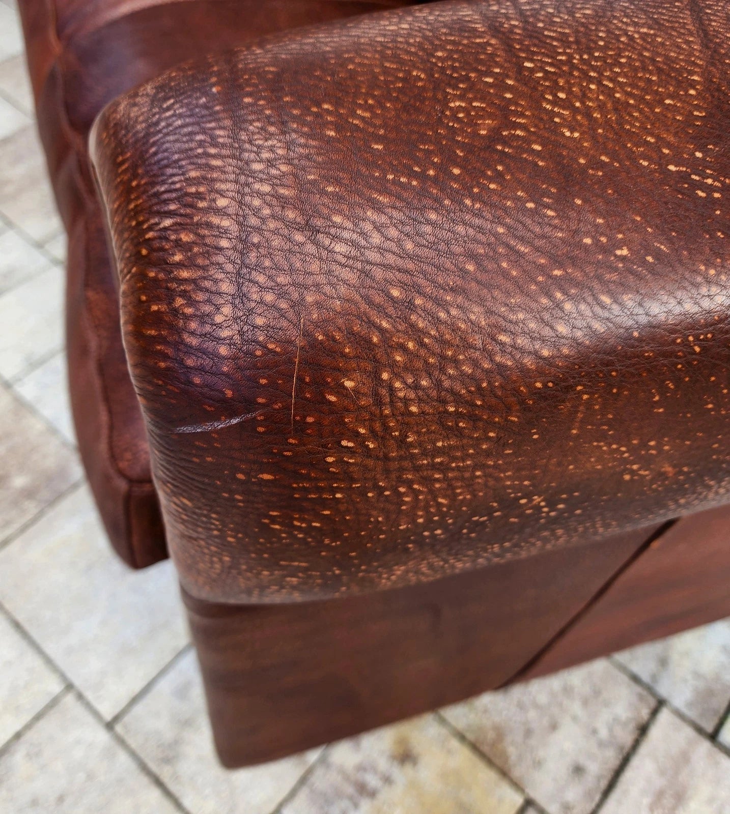 Italian Leather Sofa by Baxter of Italy