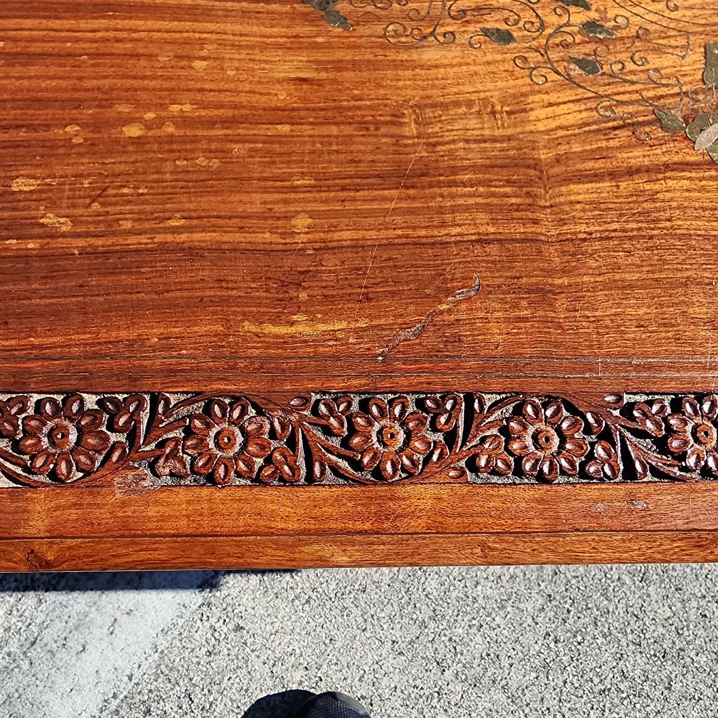 Mid Century Anglo Indian Walnut Coffee Table