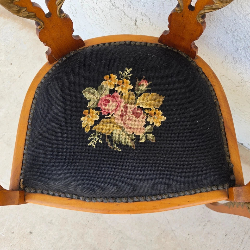 Antique Circa 1900 Victorian Corner Tub Barrel Chairs Set of 2