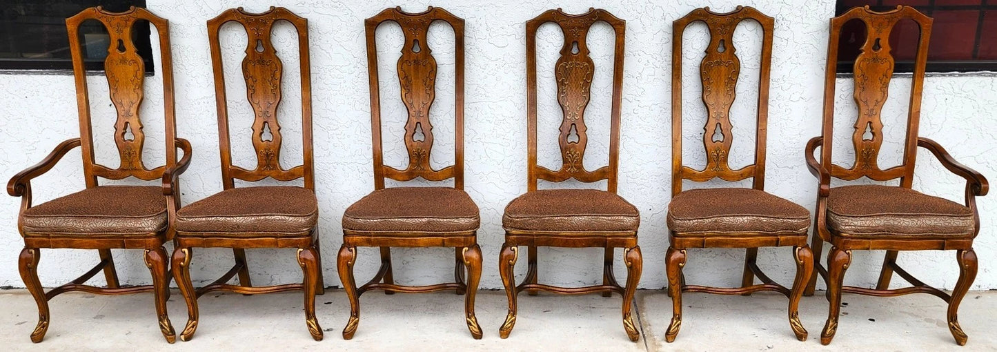Drexel Italian Tuscan Dining Chairs Set of 6