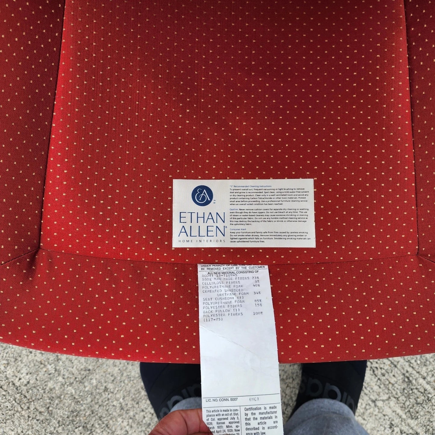 Ethan Allen French Empire Dolphin Armchair