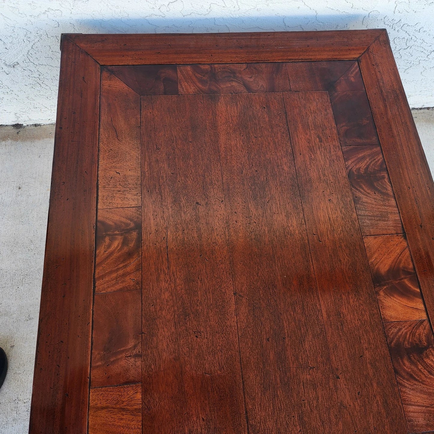 MCM Vintage Wood Inlay Extendable Coffee Table Rolling