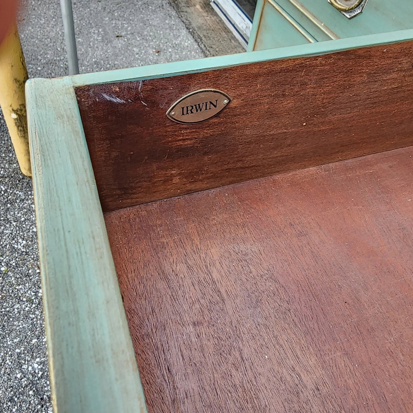 Antique IRWIN French Country Buffet Sideboard Bar Rolling