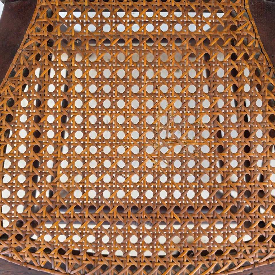 Antique Walnut Victorian Spindle Back Cane Seat Dining Chairs Set of 6