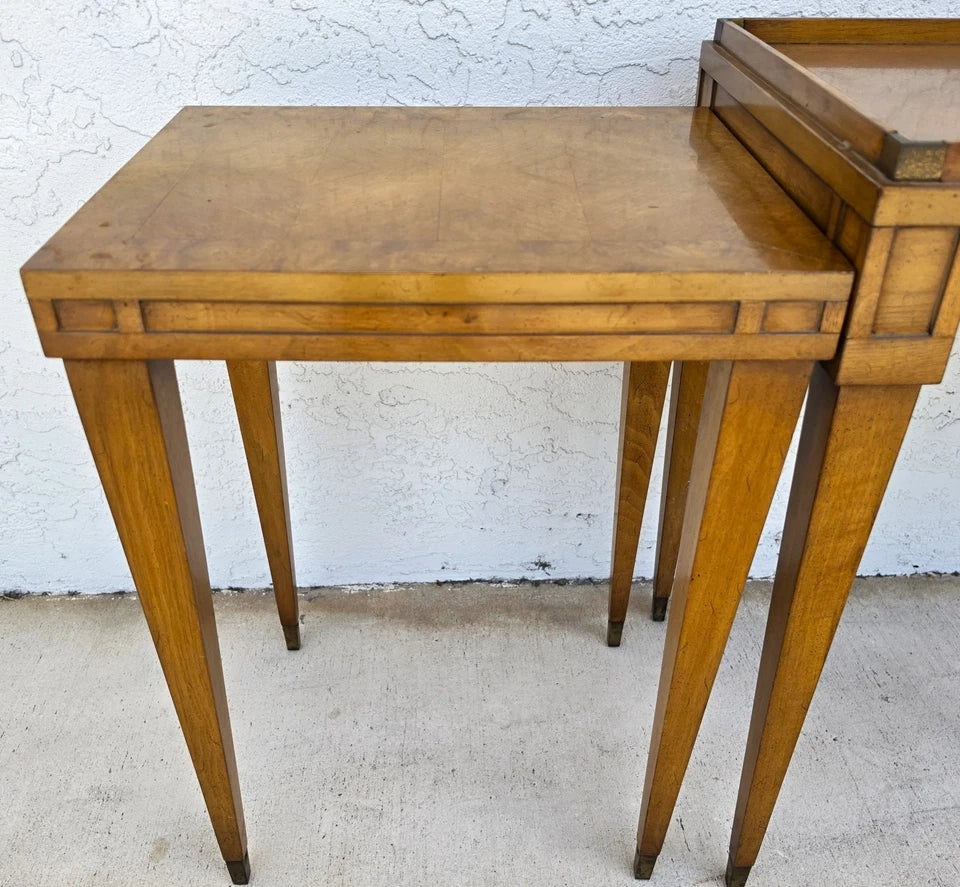 1960s Mid Century Modern Walnut Nesting Tables From Heirloom Weiman Collection