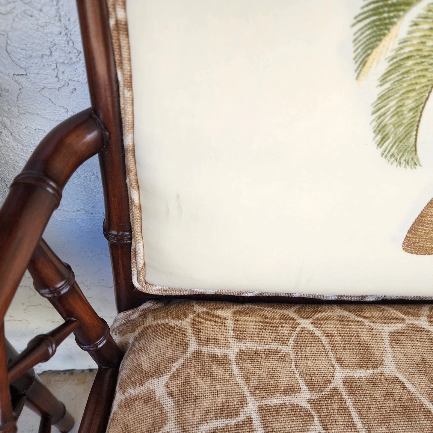 Vintage Chinese Chippendale Dining Chairs Bamboo Set of 8