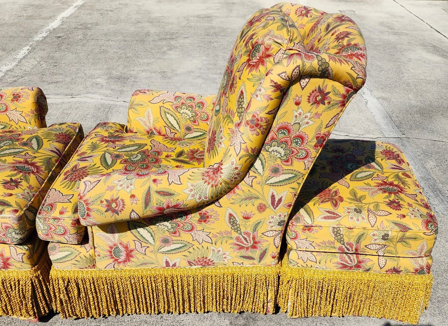 Taylor King Wingback Lounge Chairs & Ottomans Pair