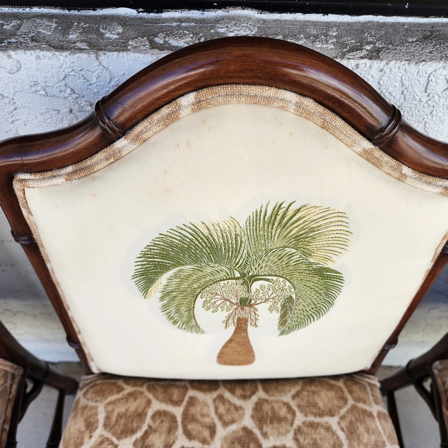 Vintage Chinese Chippendale Dining Chairs Bamboo Set of 8