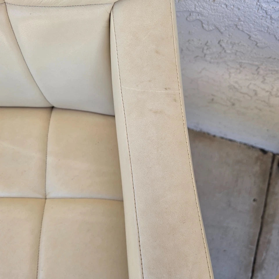 Barbara Barry for Henredon Leather Dining Accent Armchairs Set of 2