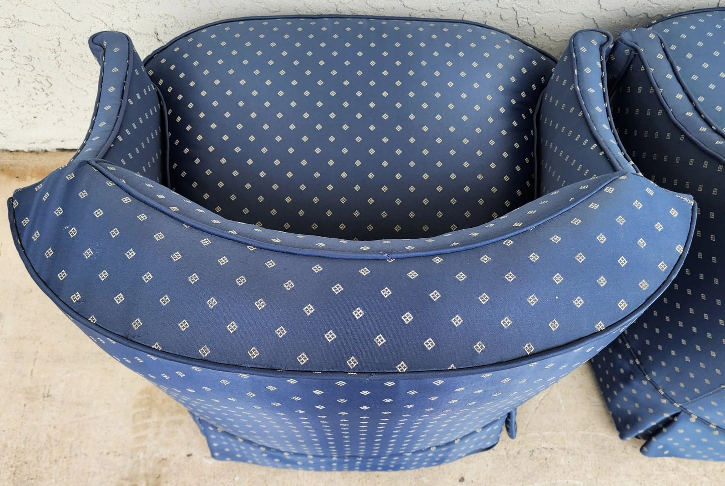 Vintage Hollywood Regency Accent Slipper Chairs Pair