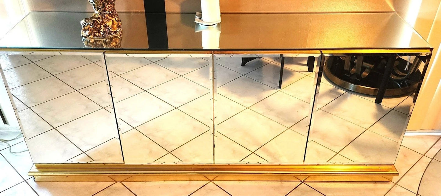 Vintage Ello Style Mirrored Buffet Sideboard