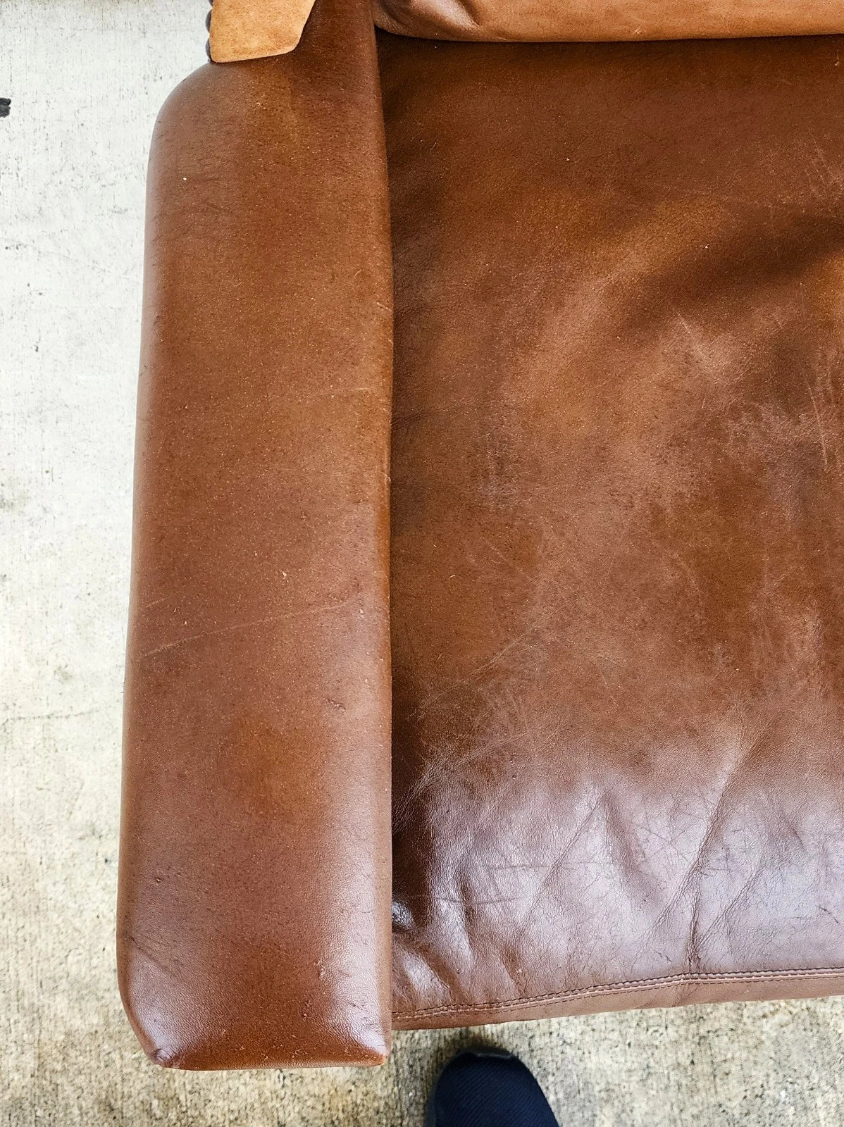 Century Furniture Leather Wingback Club Chair