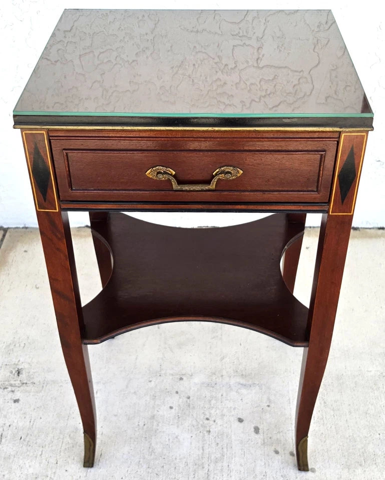Rway French Empire Commode Dresser Buffet with Glass Top