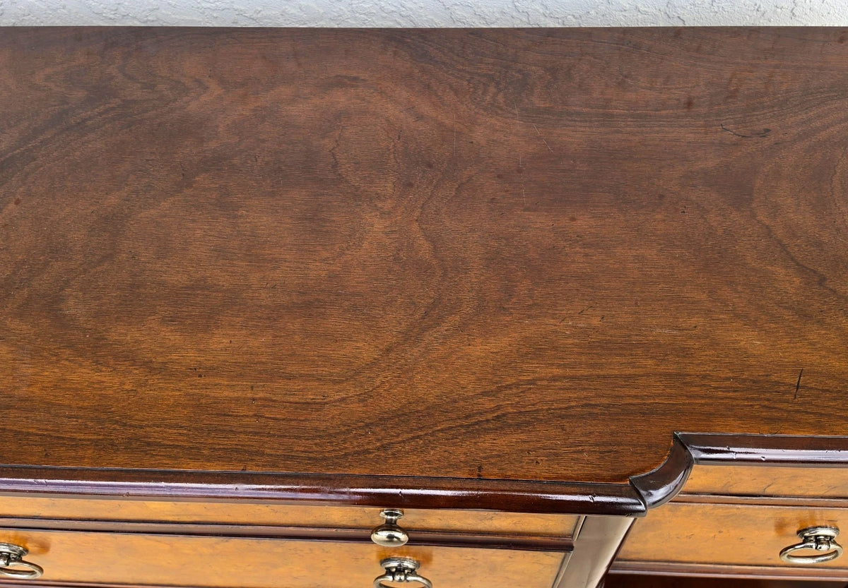 Baker Furniture Italian Provincial Mahogany Burl Wood Sideboard Buffet