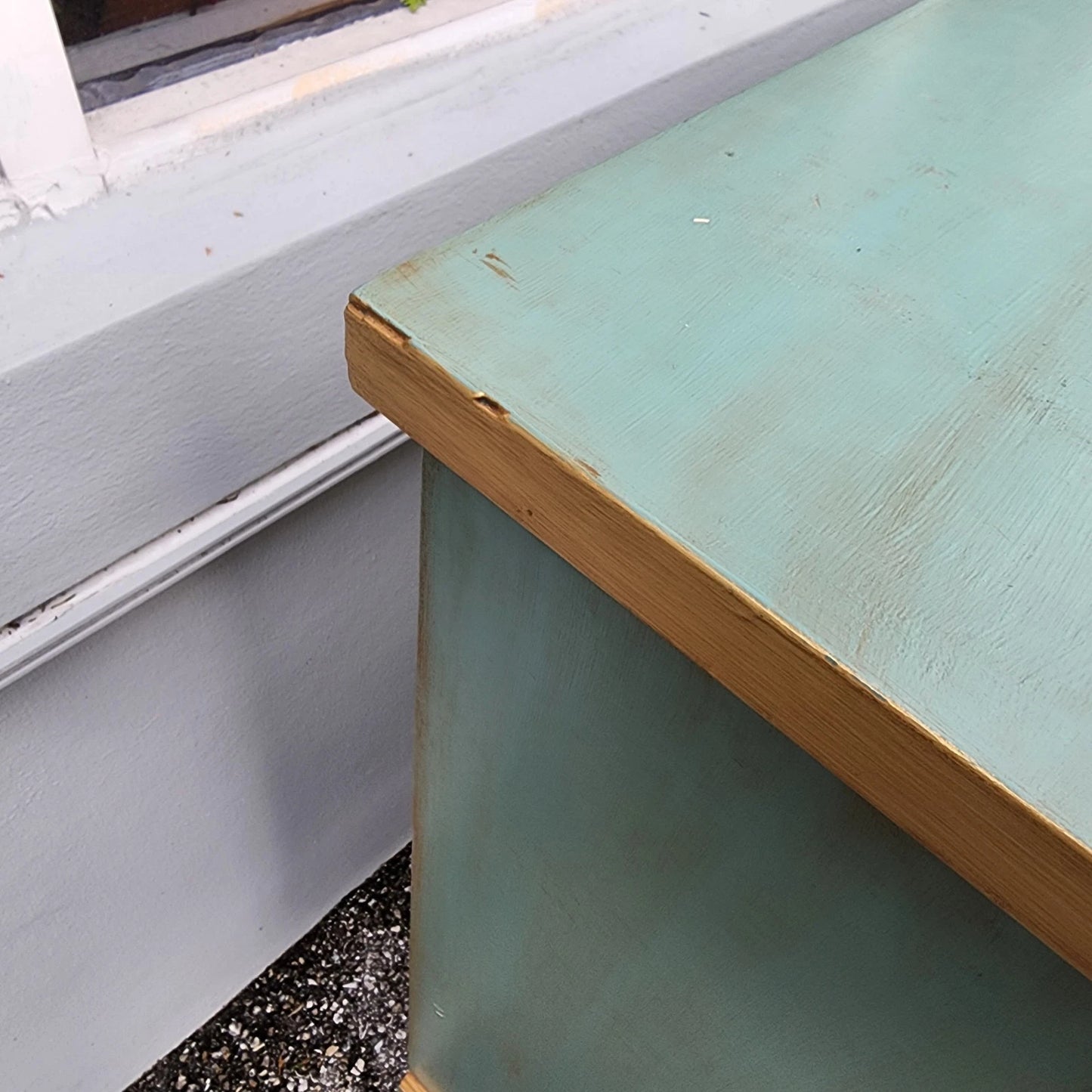 Antique IRWIN French Country Buffet Sideboard Bar Rolling