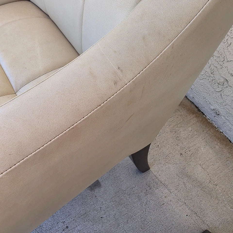 Barbara Barry for Henredon Leather Dining Accent Armchairs Set of 2