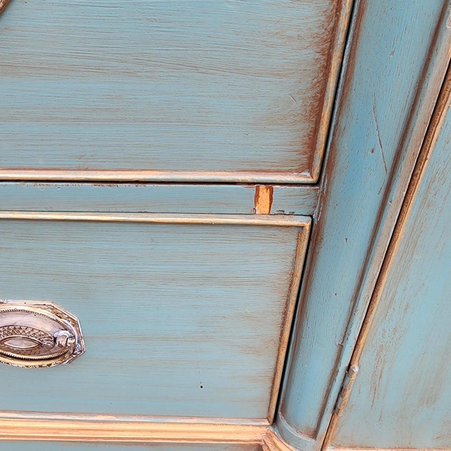 Antique IRWIN French Country Buffet Sideboard Bar Rolling