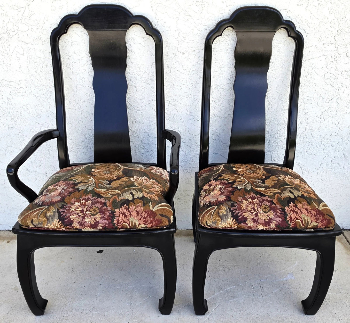 Vintage BERNHARDT Chinoiserie Ming Dining Chairs Set of 8