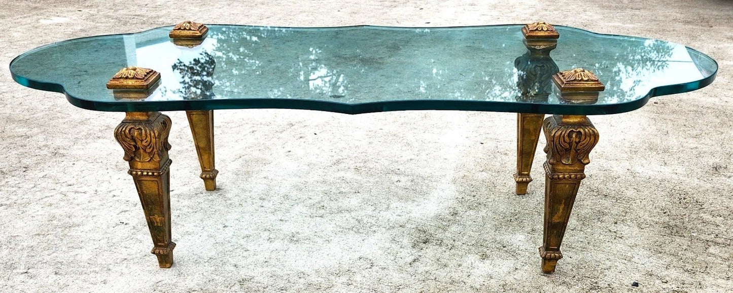 FRANCISCO HURTADO Style Glass Coffee Cocktail Table