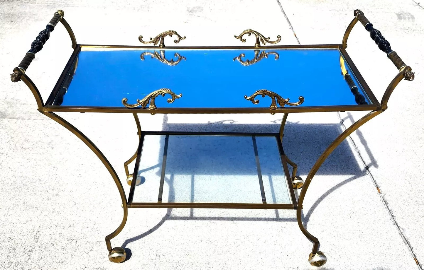 Vintage French Bar Serving Cart
