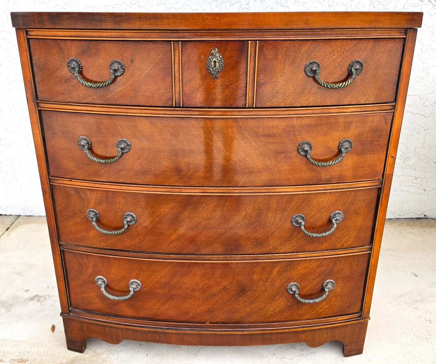 Vintage Century Furniture Georgian Bowfront Chest of Drawers