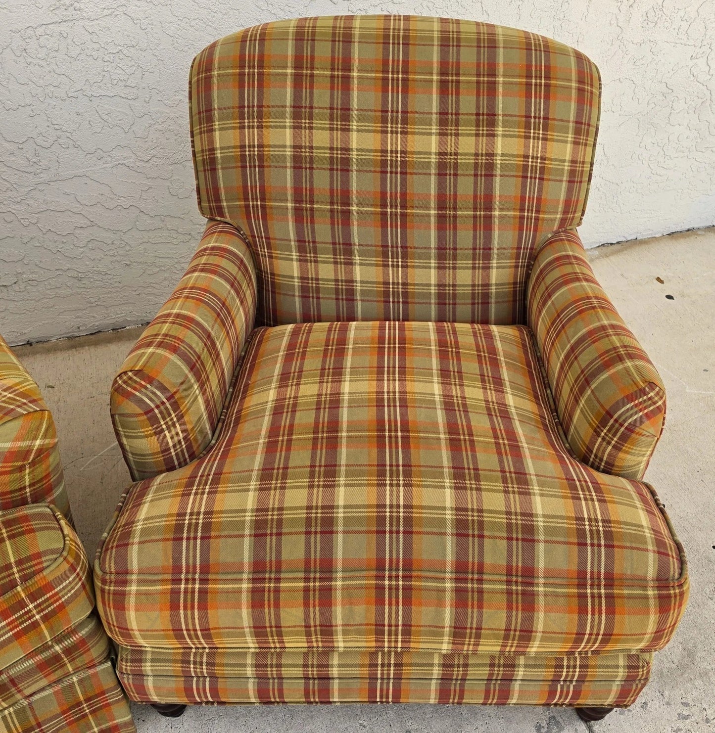 Century & Sherrill Matching English Lounge Club Chairs