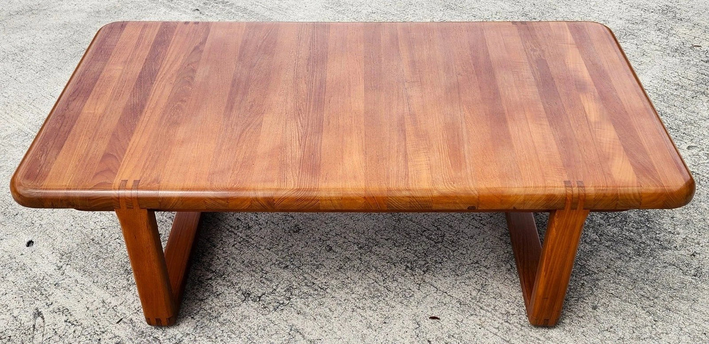 Danish Solid Teak Coffee Table By Niels Bach for Randers Möbel, 1960