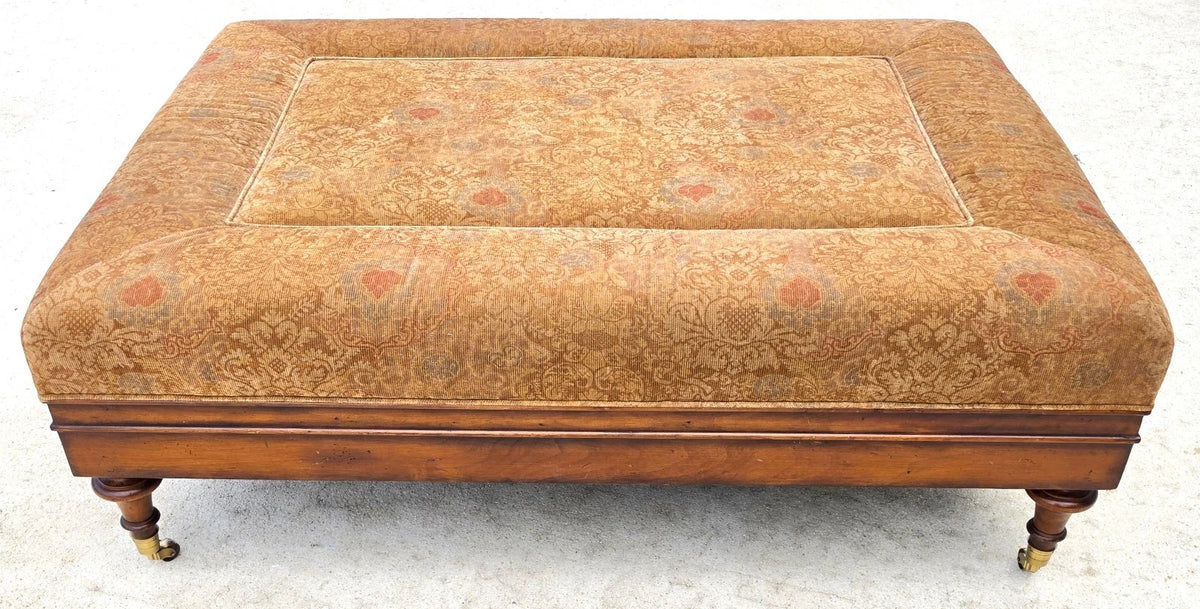Hickory Chair Company Alex Cocktail Ottoman Coffee Table on Casters