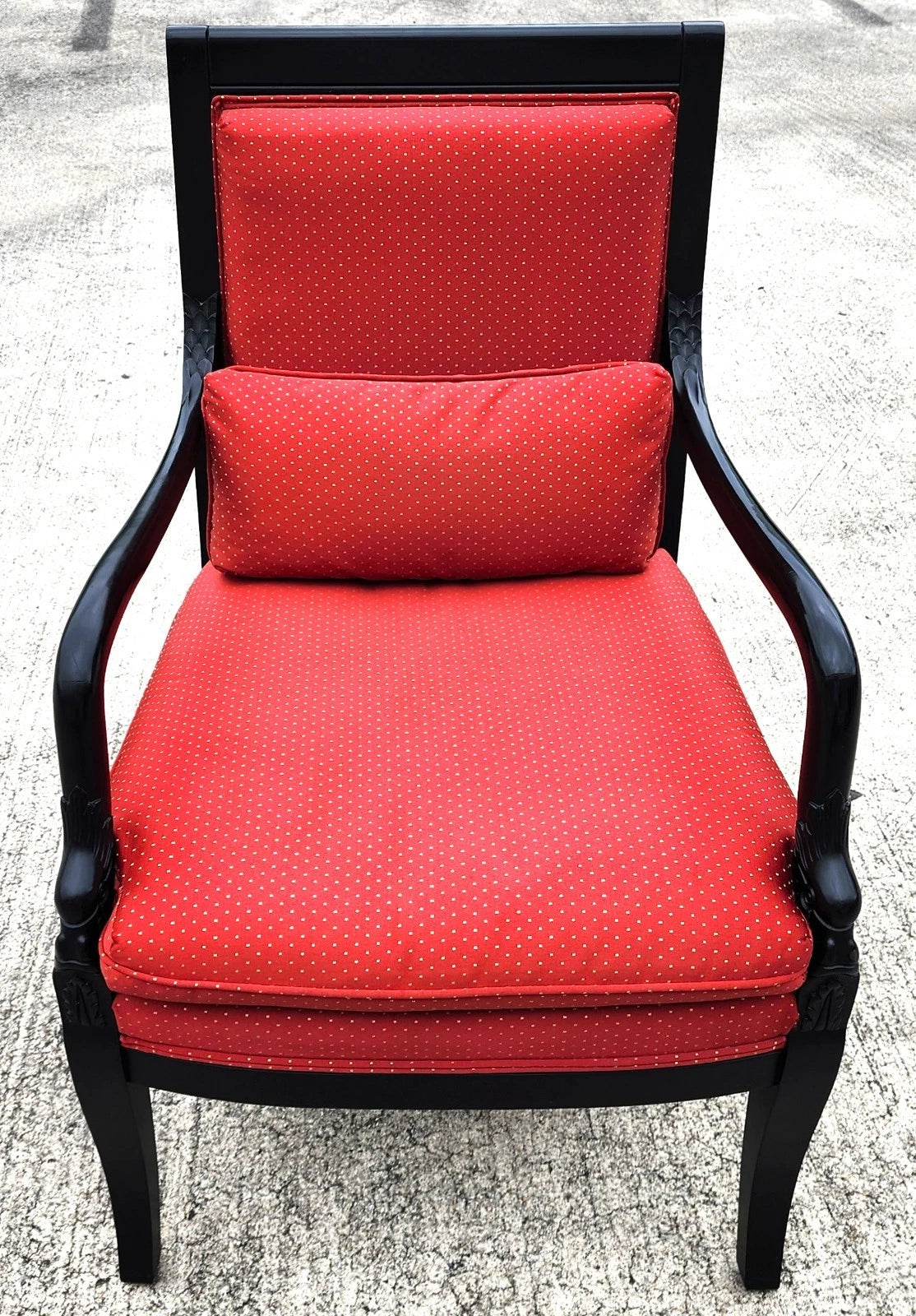 Ethan Allen French Empire Dolphin Armchair