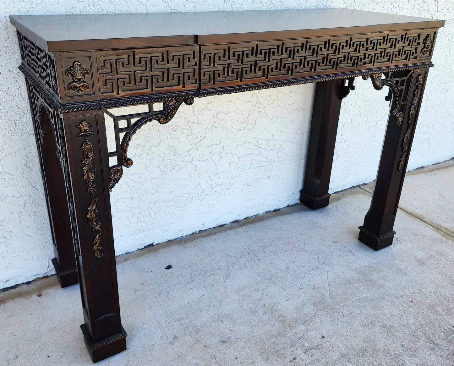 Chinese Chippendale Console Table