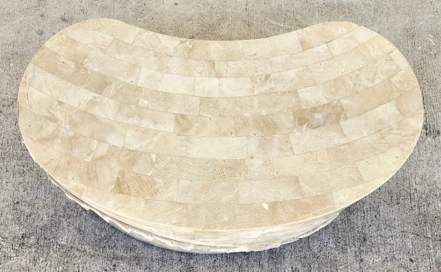 Maitland Smith Tessellated Stone Sculptural Coffee Side Table