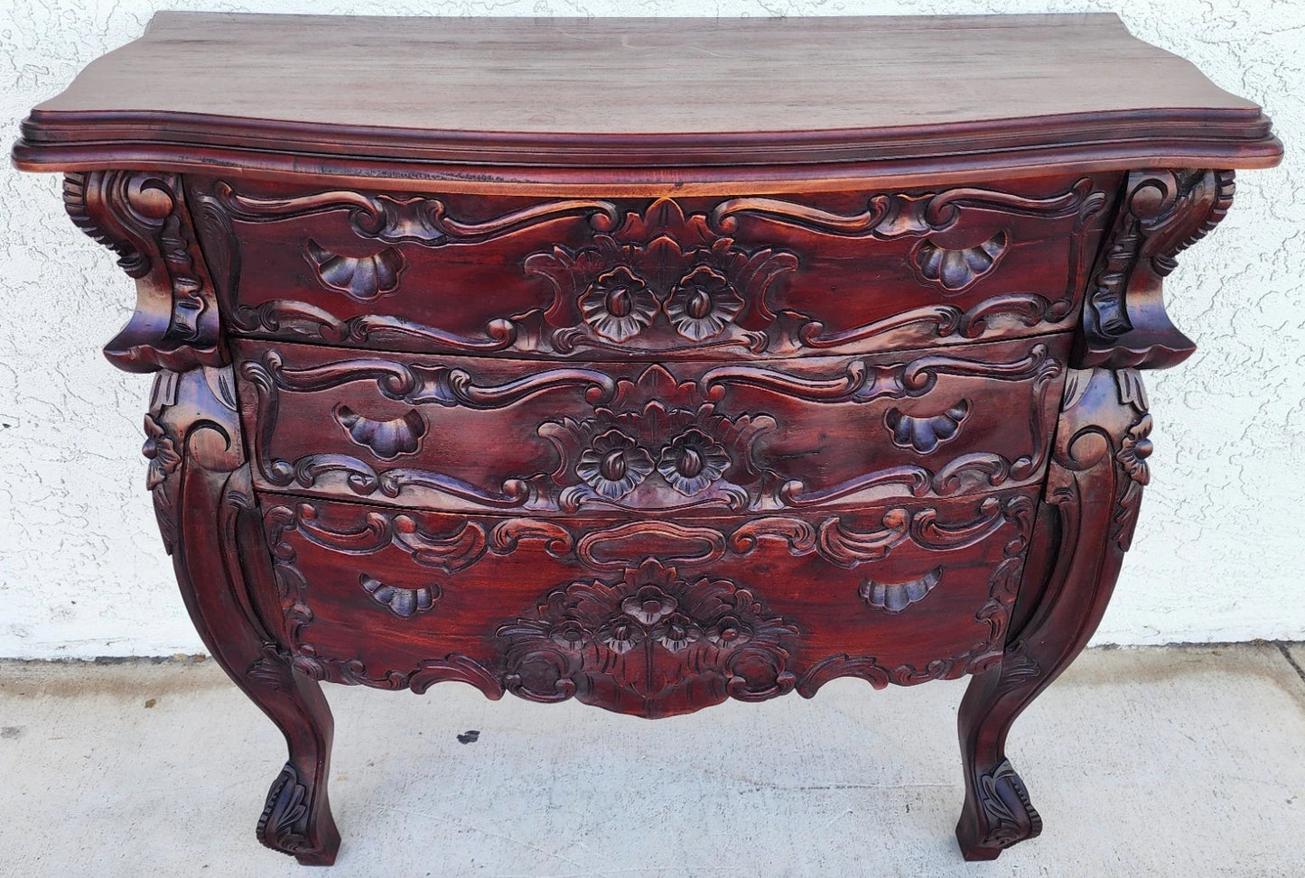 Vintage French Commode Bombe Chest Dresser