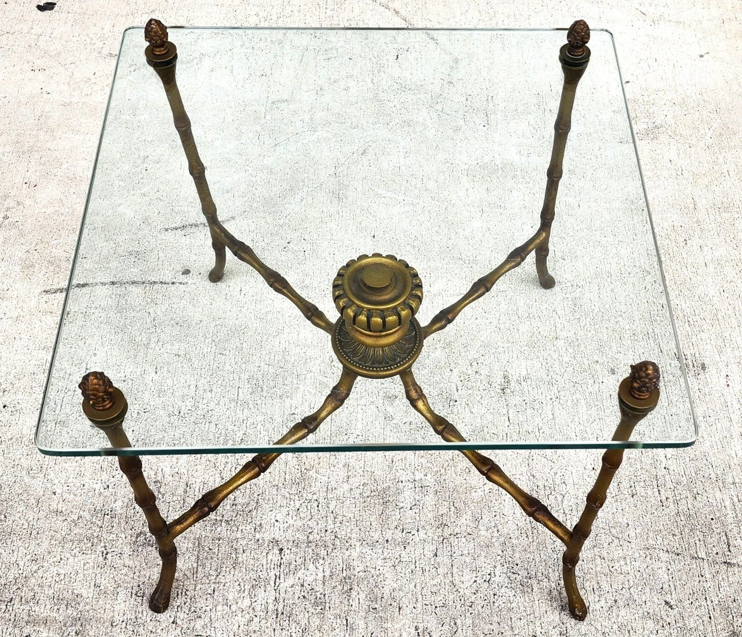 Bagues Style Faux Bamboo End Table 1960s