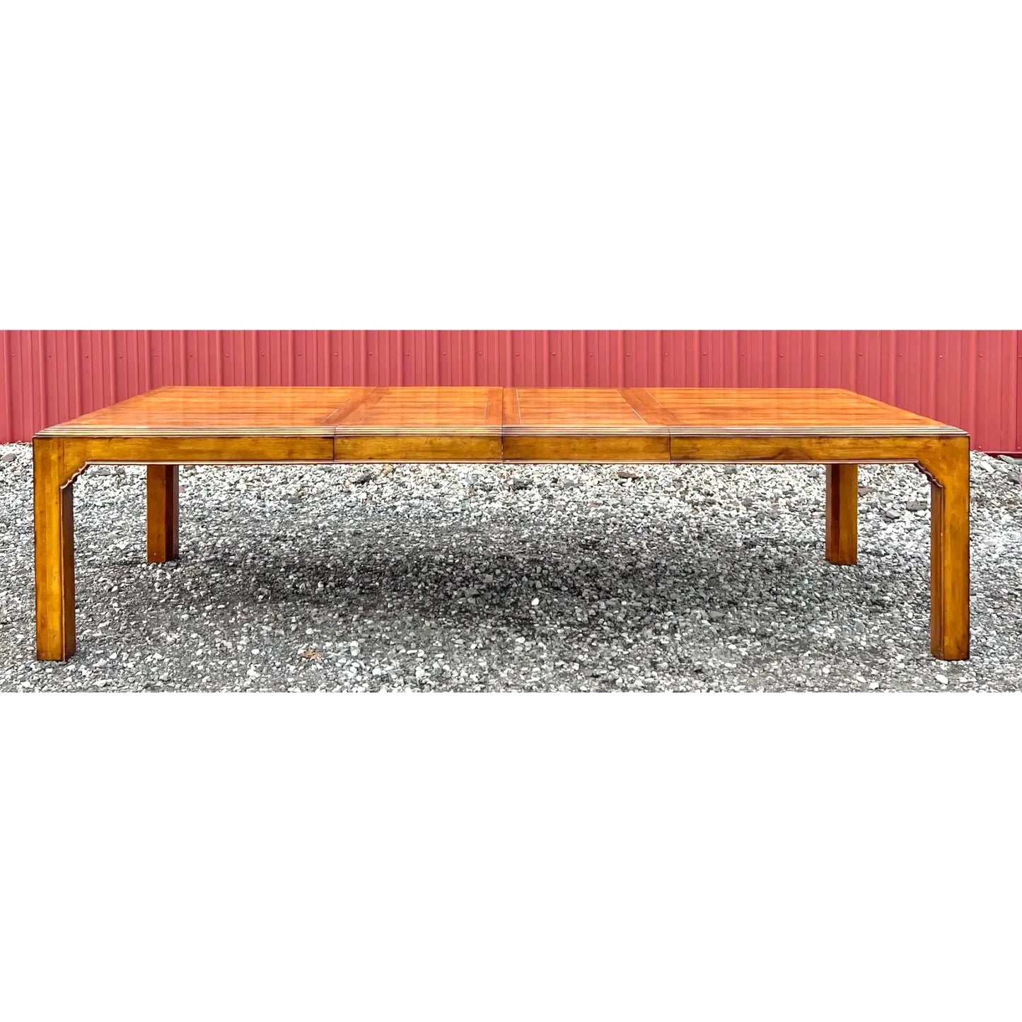 Century Furniture Rustic French Country Maple Parsons Dining Table Expandable