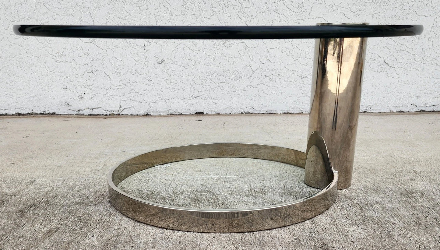 MCM Chrome Coffee Table by Leon Rosen for Pace 1970s