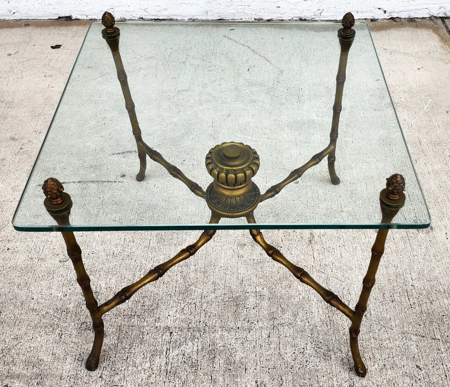 Bagues Style Faux Bamboo End Table 1960s