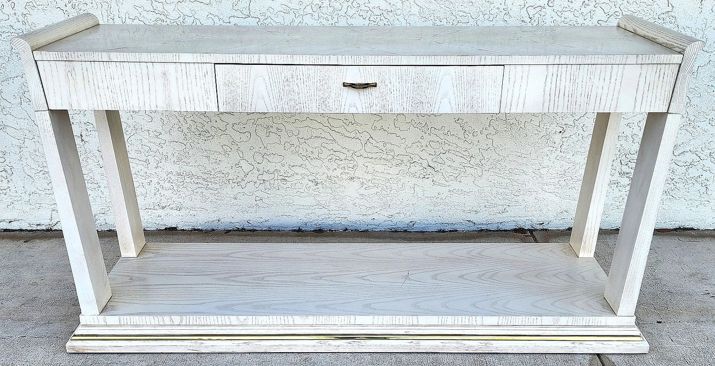 Thomasville Console Sofa Table Whitewash Beach House