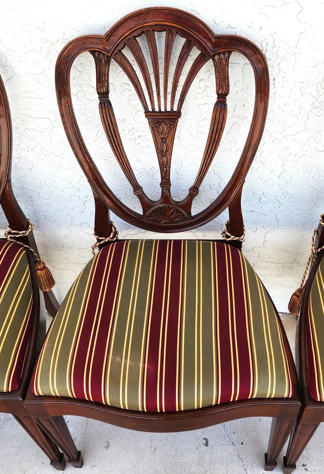 Hepplewhite Shield Back Mahogany Chairs Set of 6